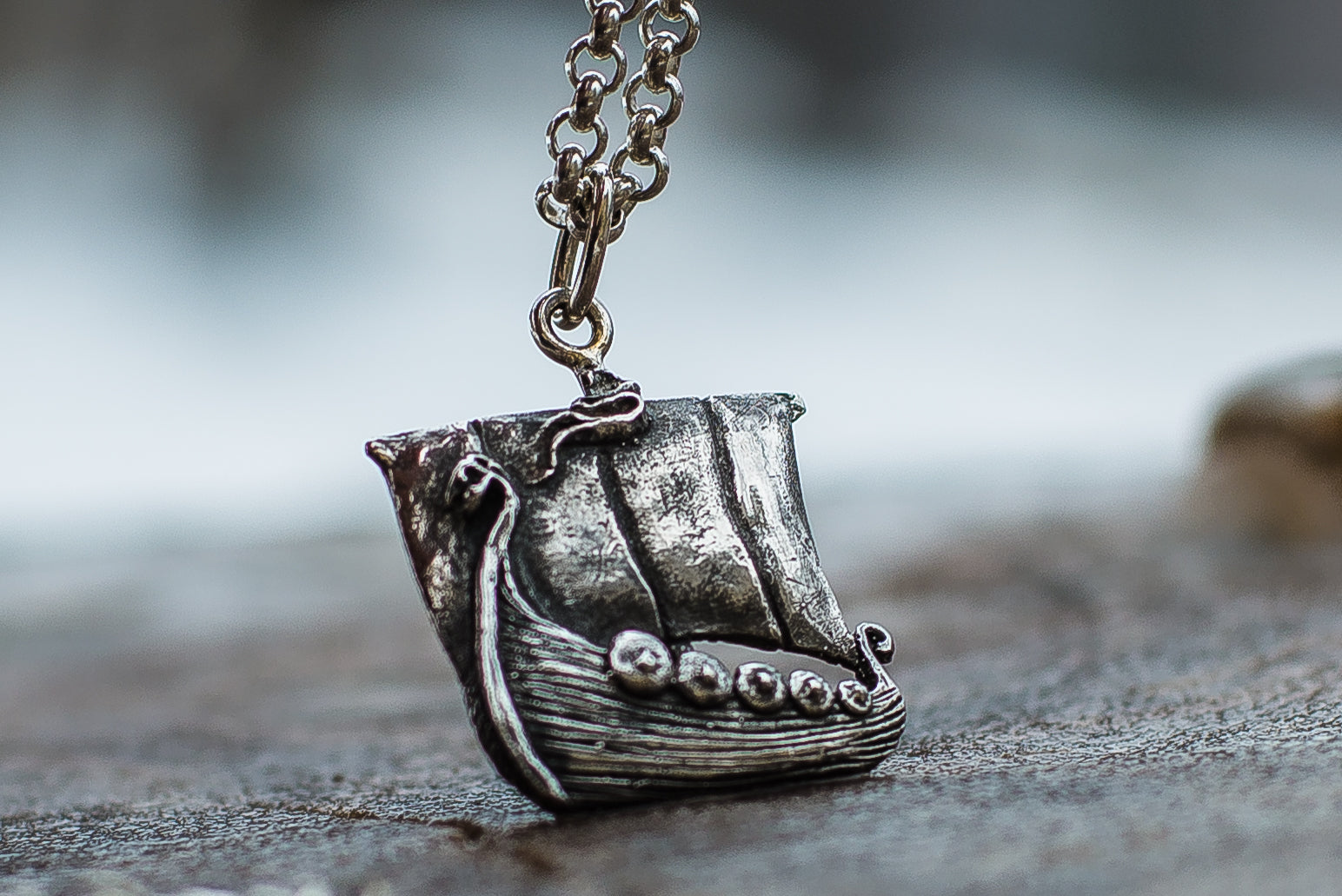 Pendentif Navire — Argent 925