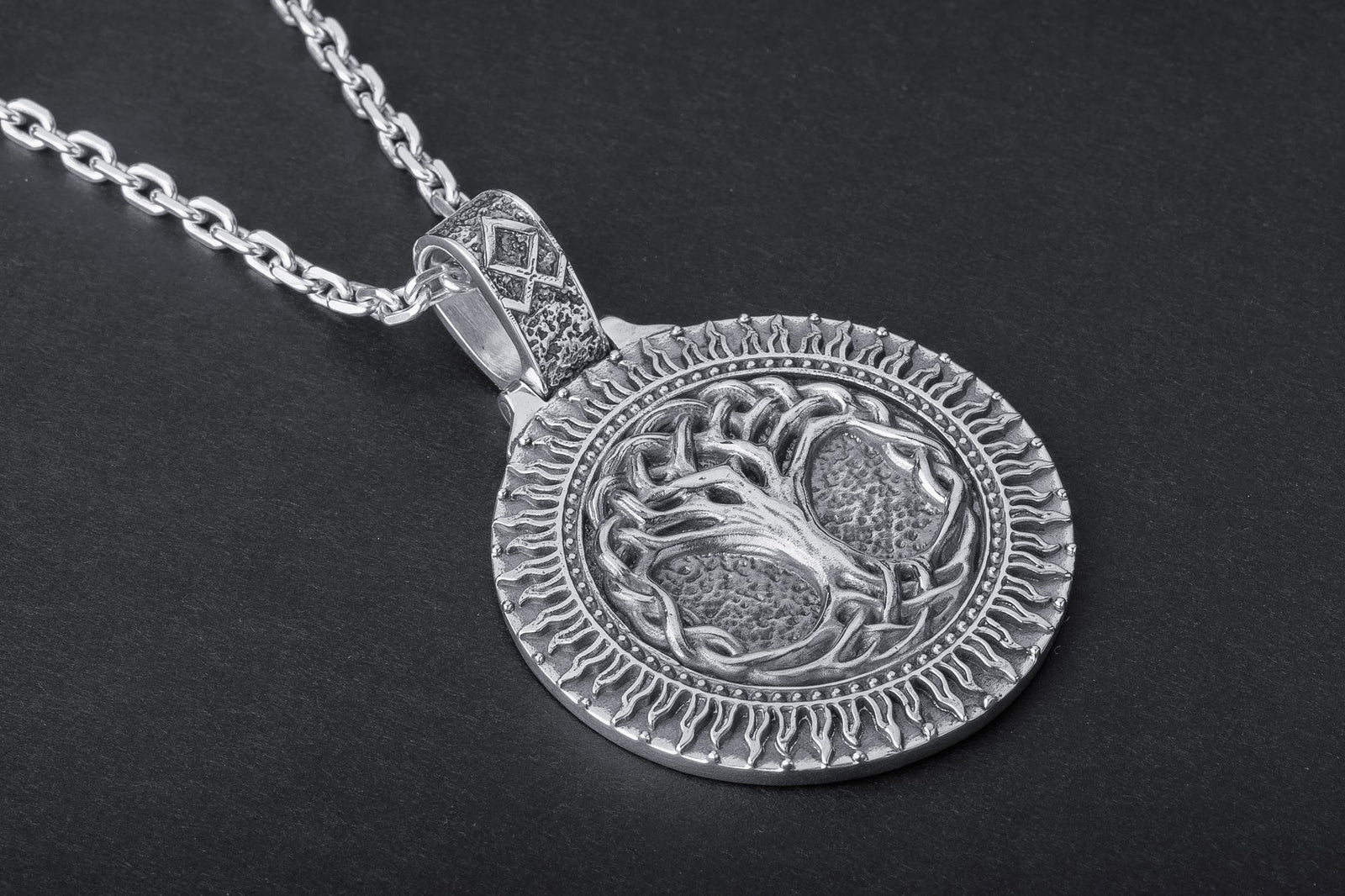 Pendentif Yggdrasil Grand Modèle — Argent 925