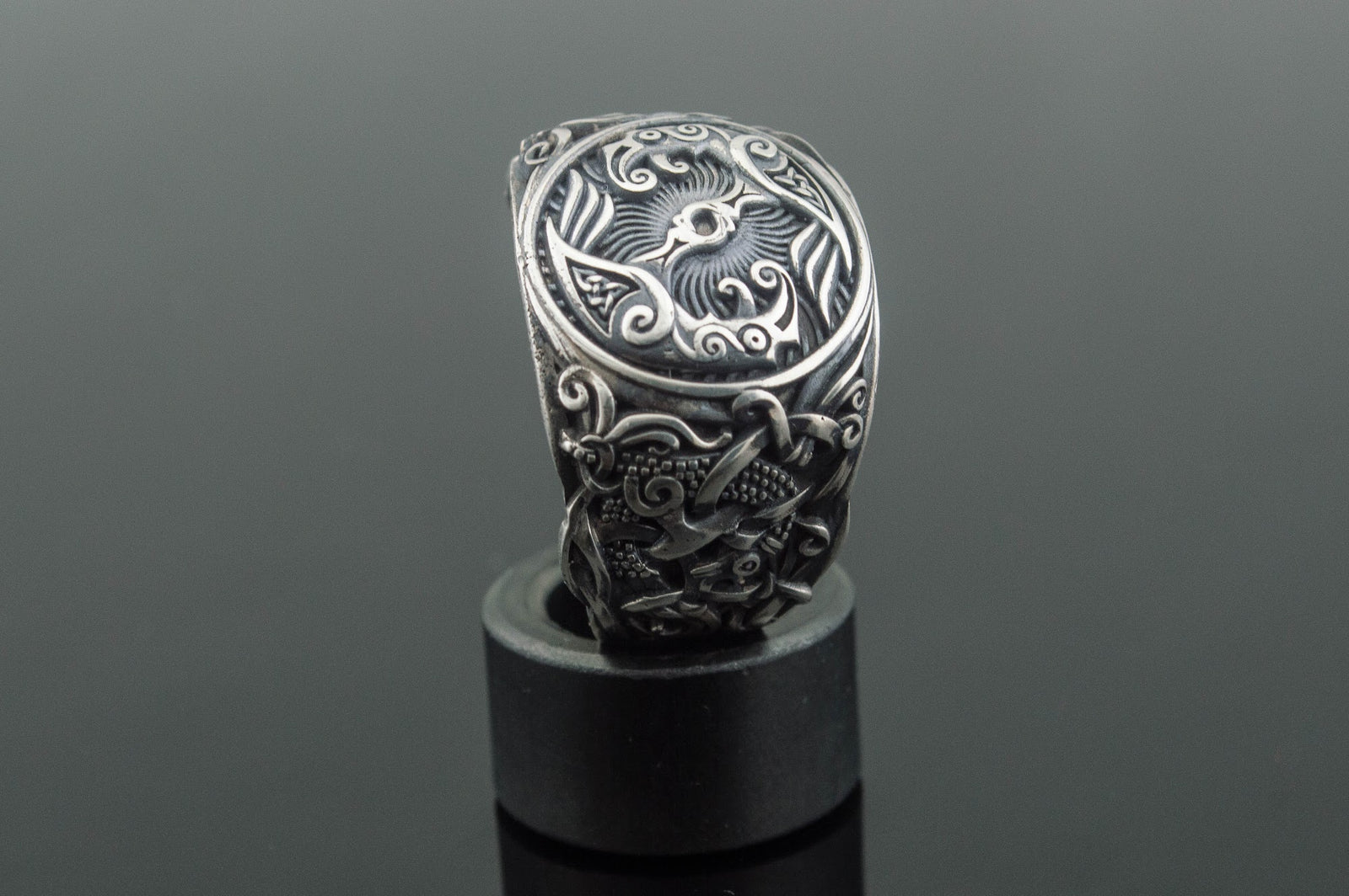Bague Corbeau et Style Mammen — Argent 925