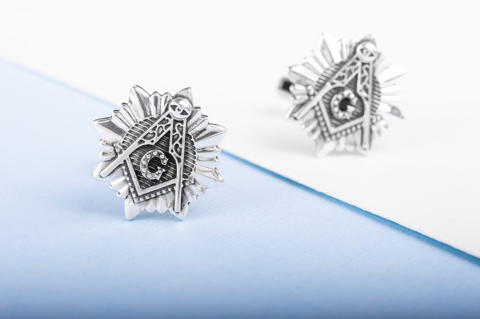 Boutons de manchette Viking Sten — Argent 925