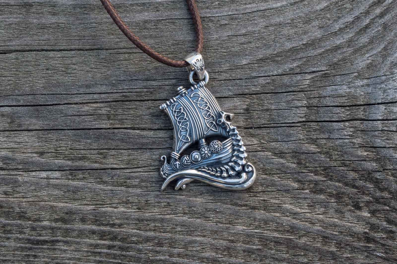 Pendentif Drakkar Ragnar — Argent 925