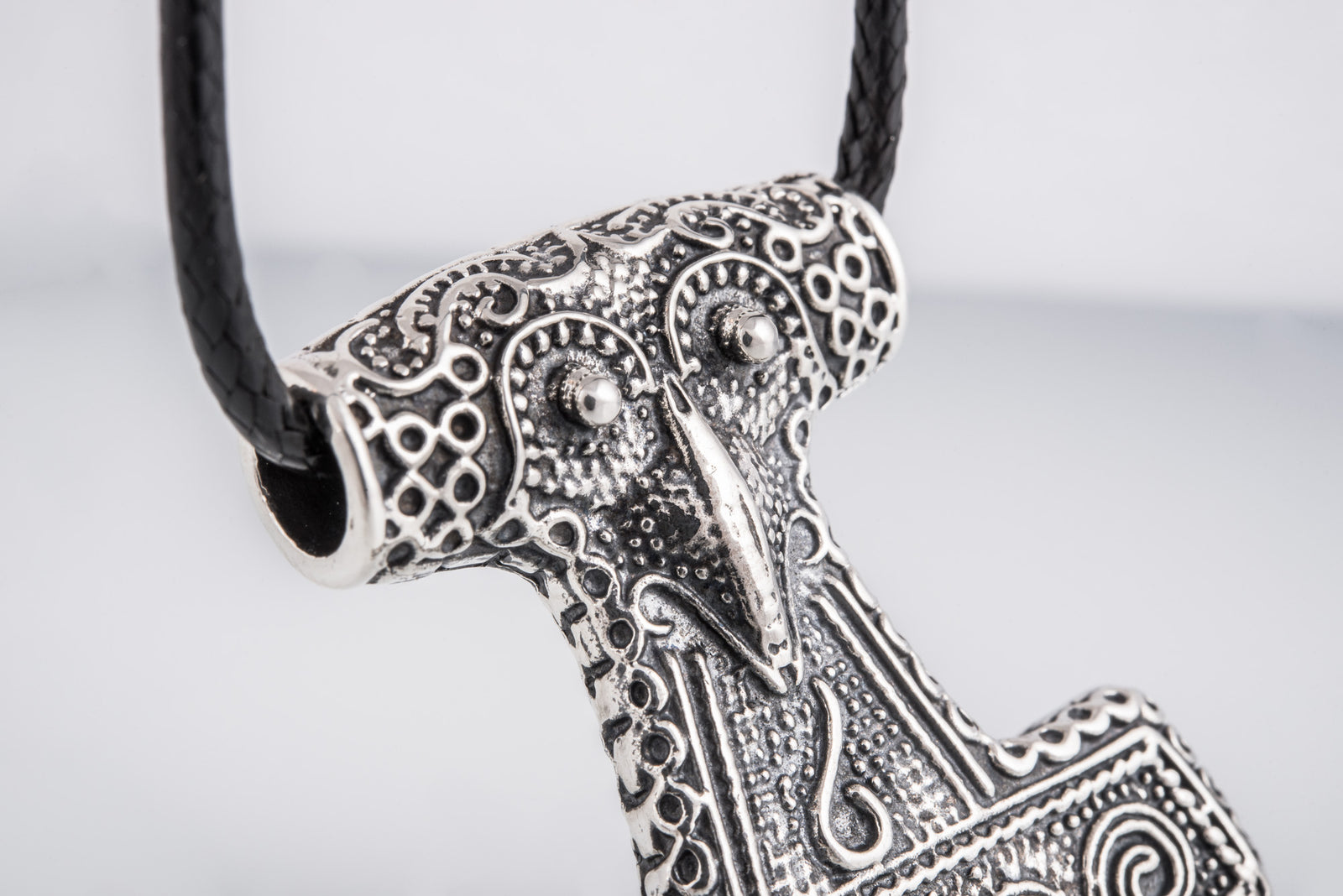 Pendentif Marteau de Thor et Mjölnir Grand Modèle — Argent 925