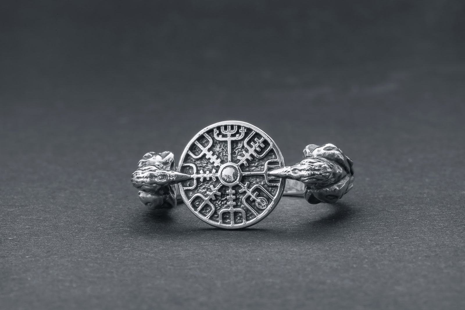 Bague Vegvisir et Hugin — Argent 925