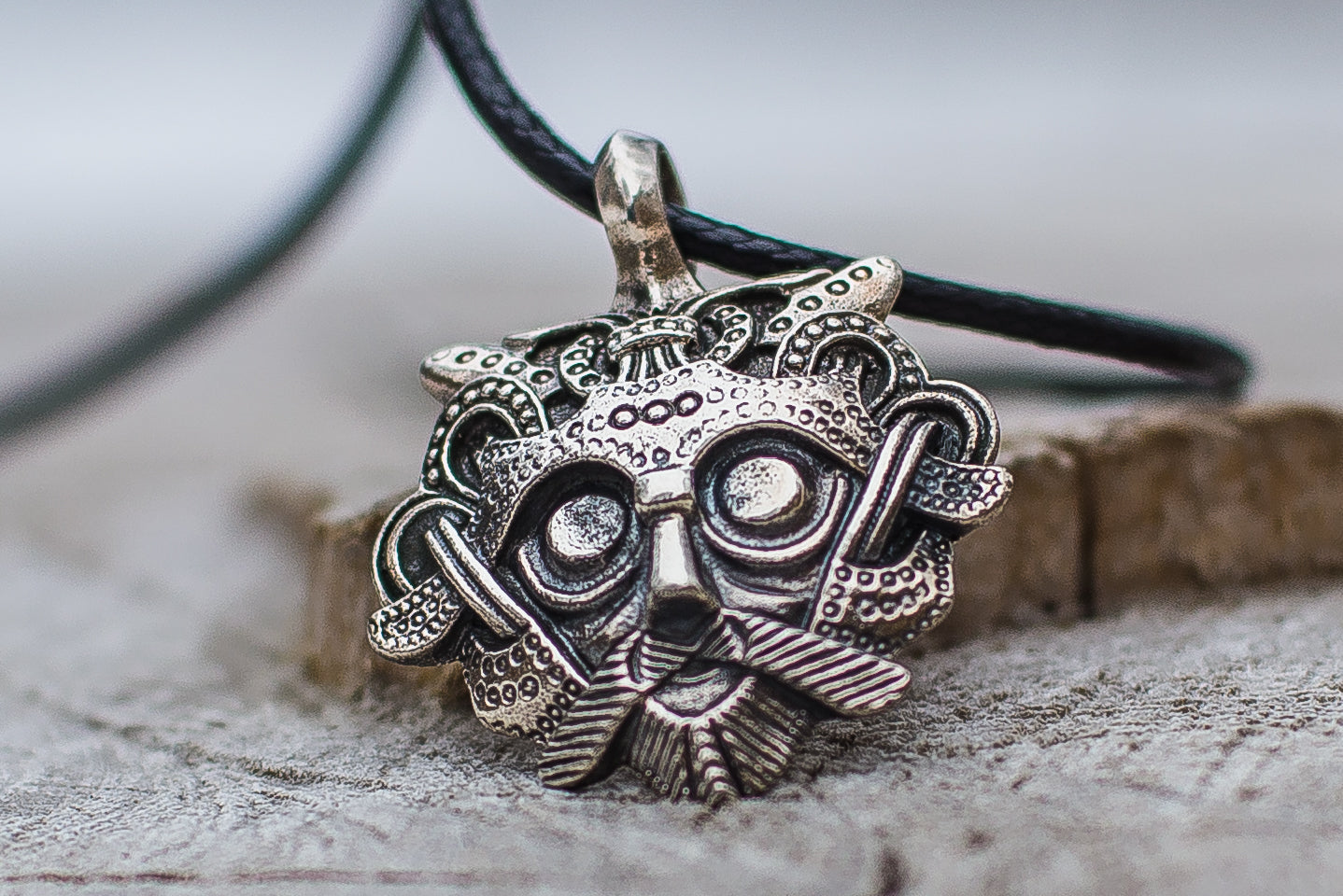 Pendentif Masque et Amulette — Argent 925