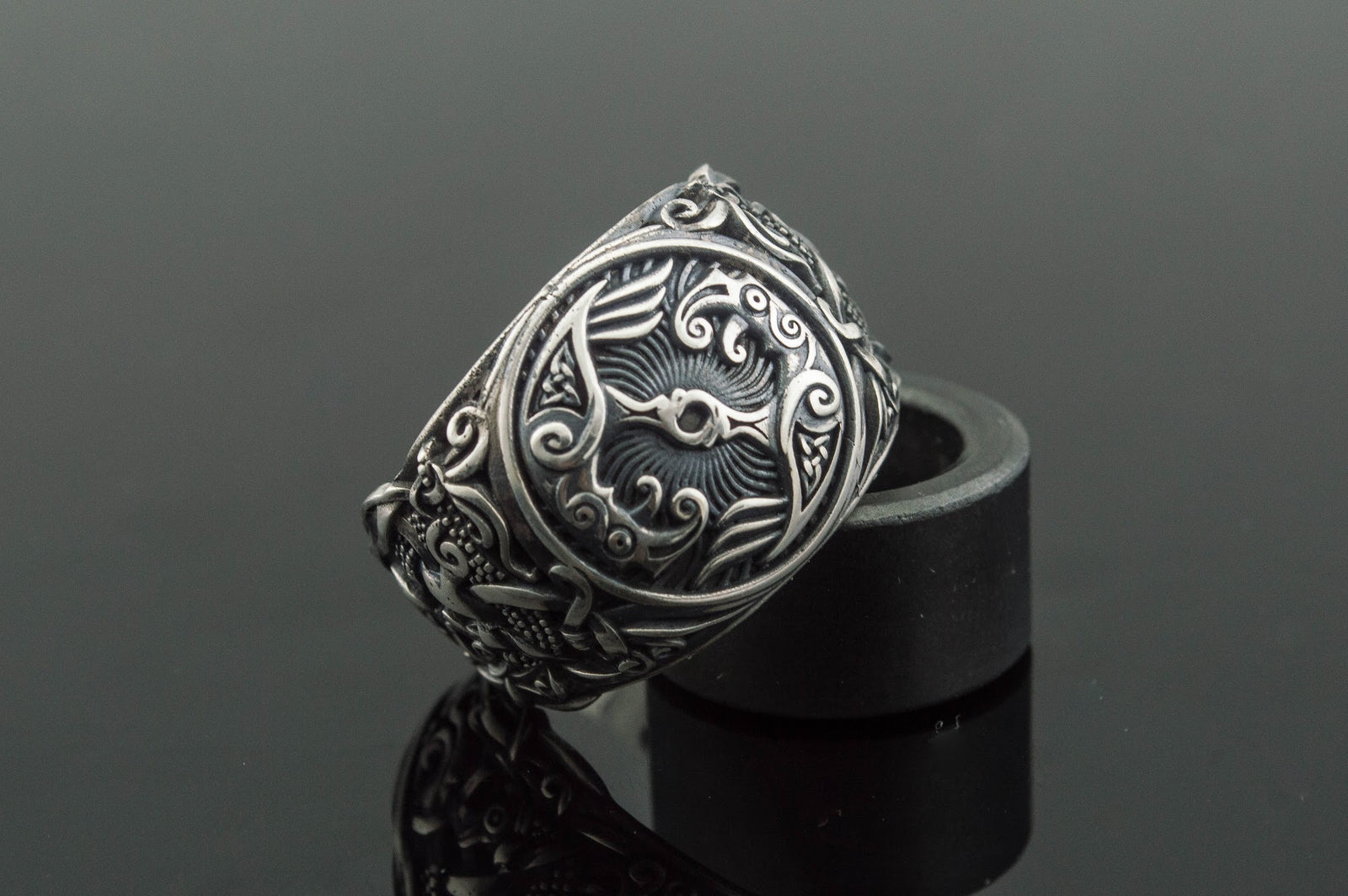 Bague Corbeau et Style Mammen — Argent 925