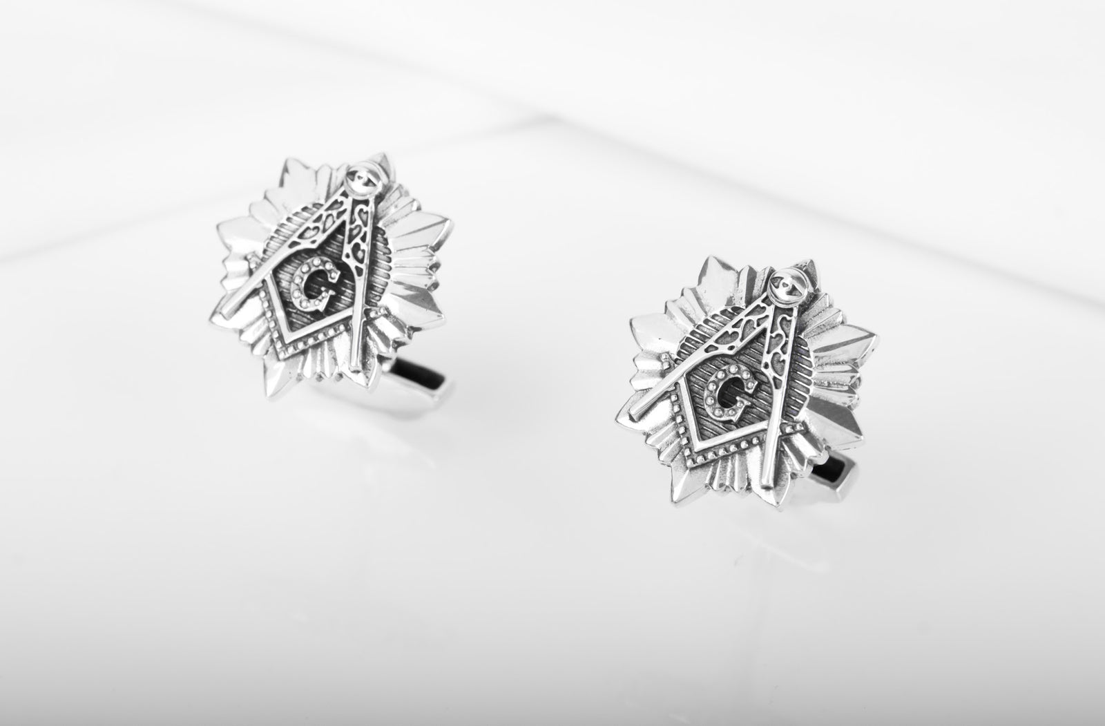 Boutons de manchette Viking Sten — Argent 925