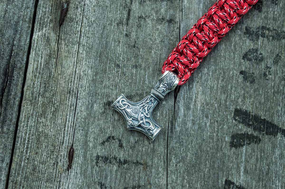 Bracelet Paracorde Marteau de Thor Halvar — Argent 925