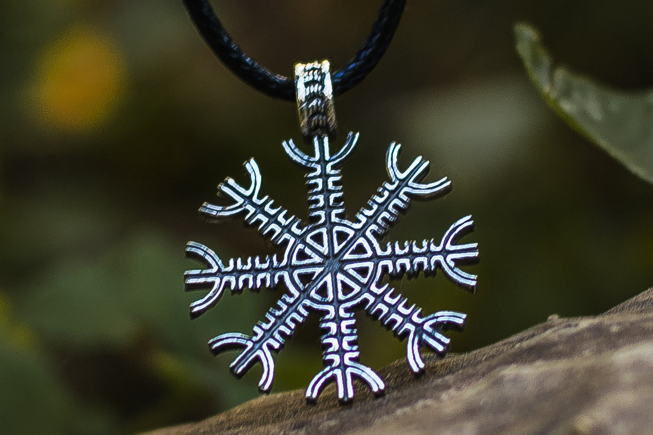 Pendentif Aegishjalmur Viking — Argent 925