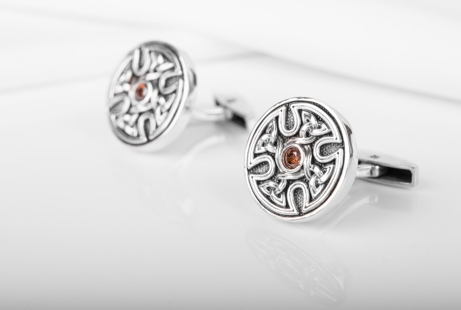 Boutons de manchette Viking Hravn — Argent 925
