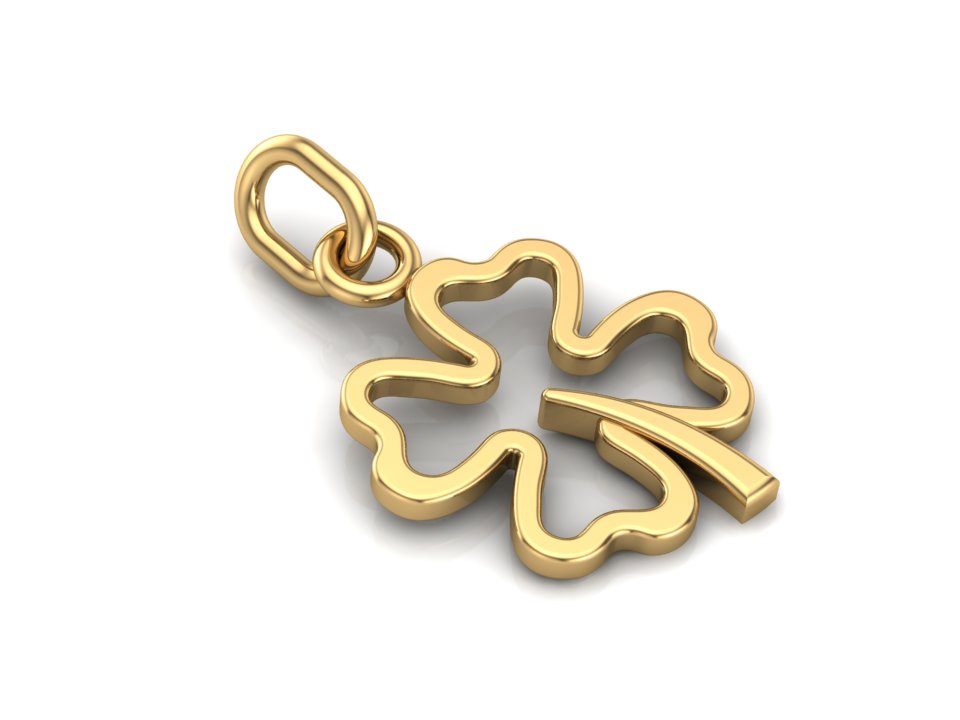 Pendentif Trèfle à Quatre Feuilles Miniature — Argent 925