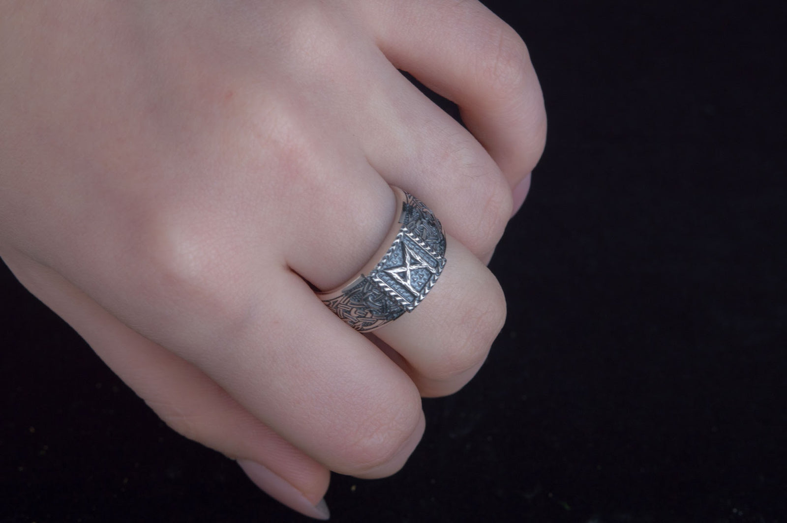 Bague Runique Floki — Argent 925