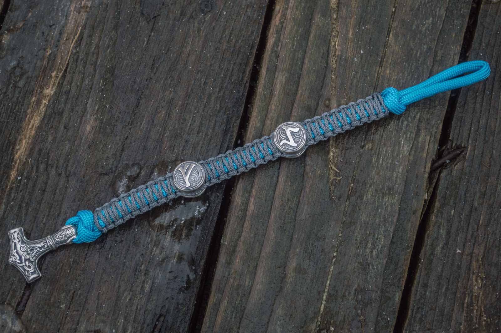 Bracelet Paracorde Marteau de Thor Harald — Argent 925