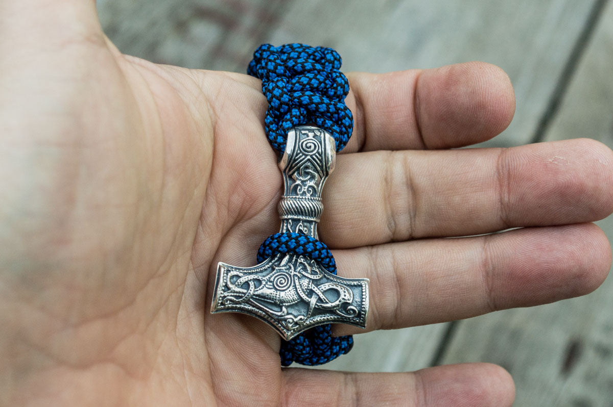 Bracelet Paracorde Marteau de Thor Gunnar — Argent 925