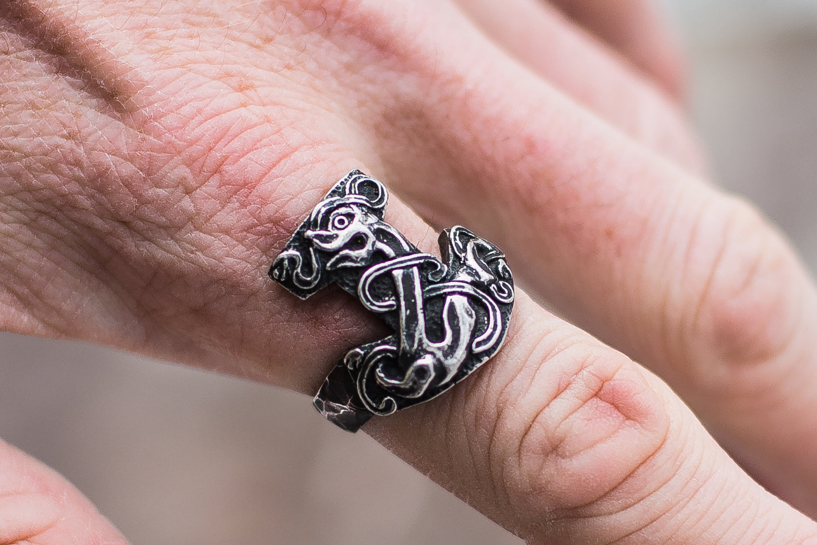 Bague Mjölnir — Argent 925