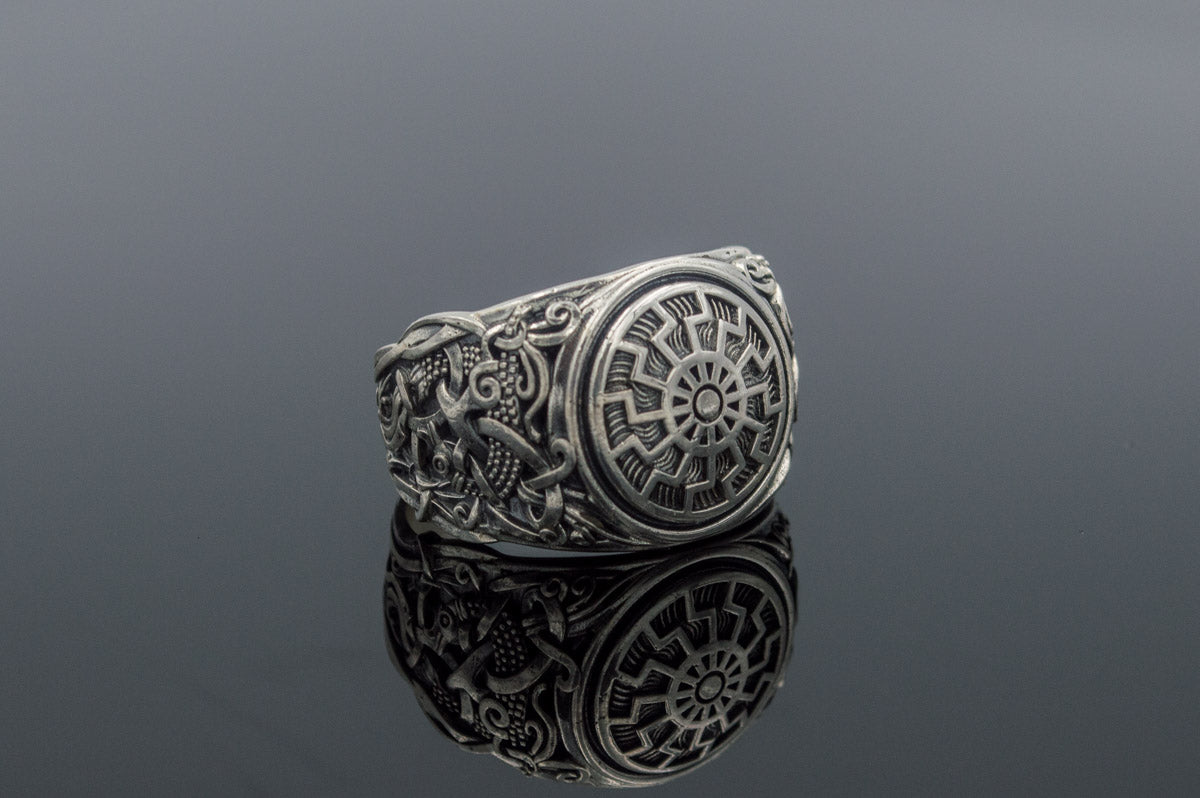 Bague Soleil Noir et Style Mammen — Argent 925