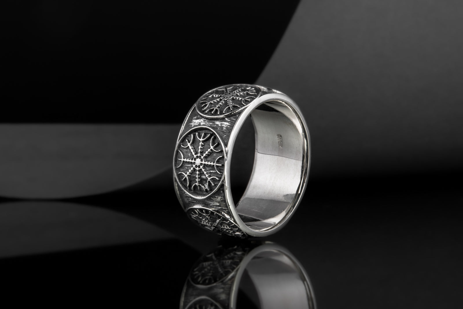 Bague Texturée Aegishjalmur — Argent 925
