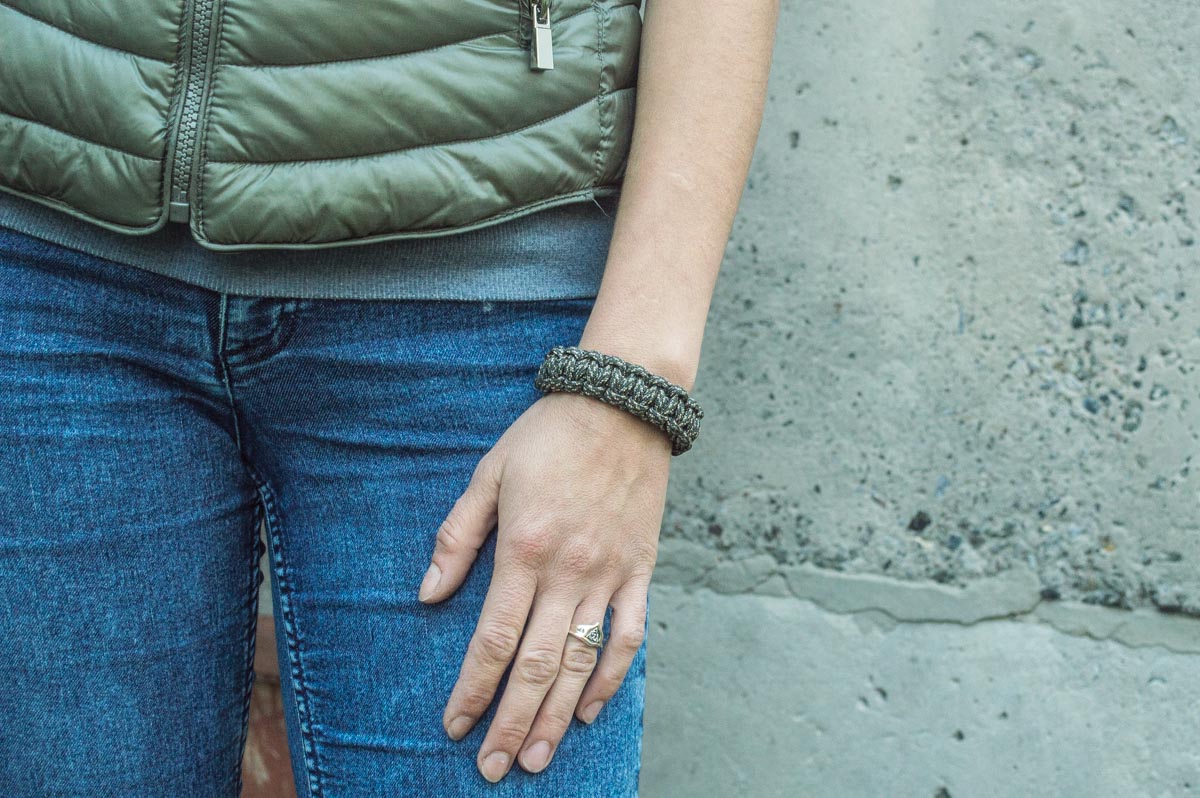 Bracelet Paracorde Marteau de Thor Torvald — Argent 925