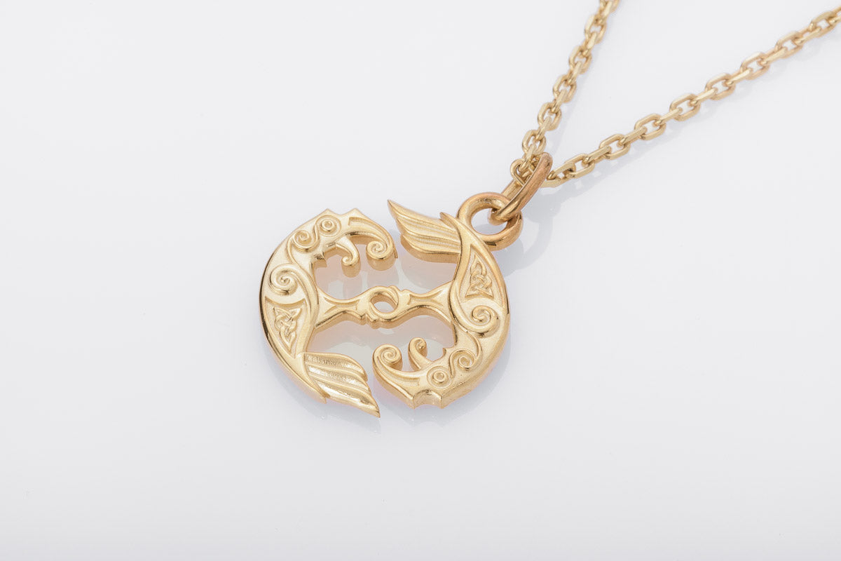 Pendentif Odin et Corbeaux — Argent 925