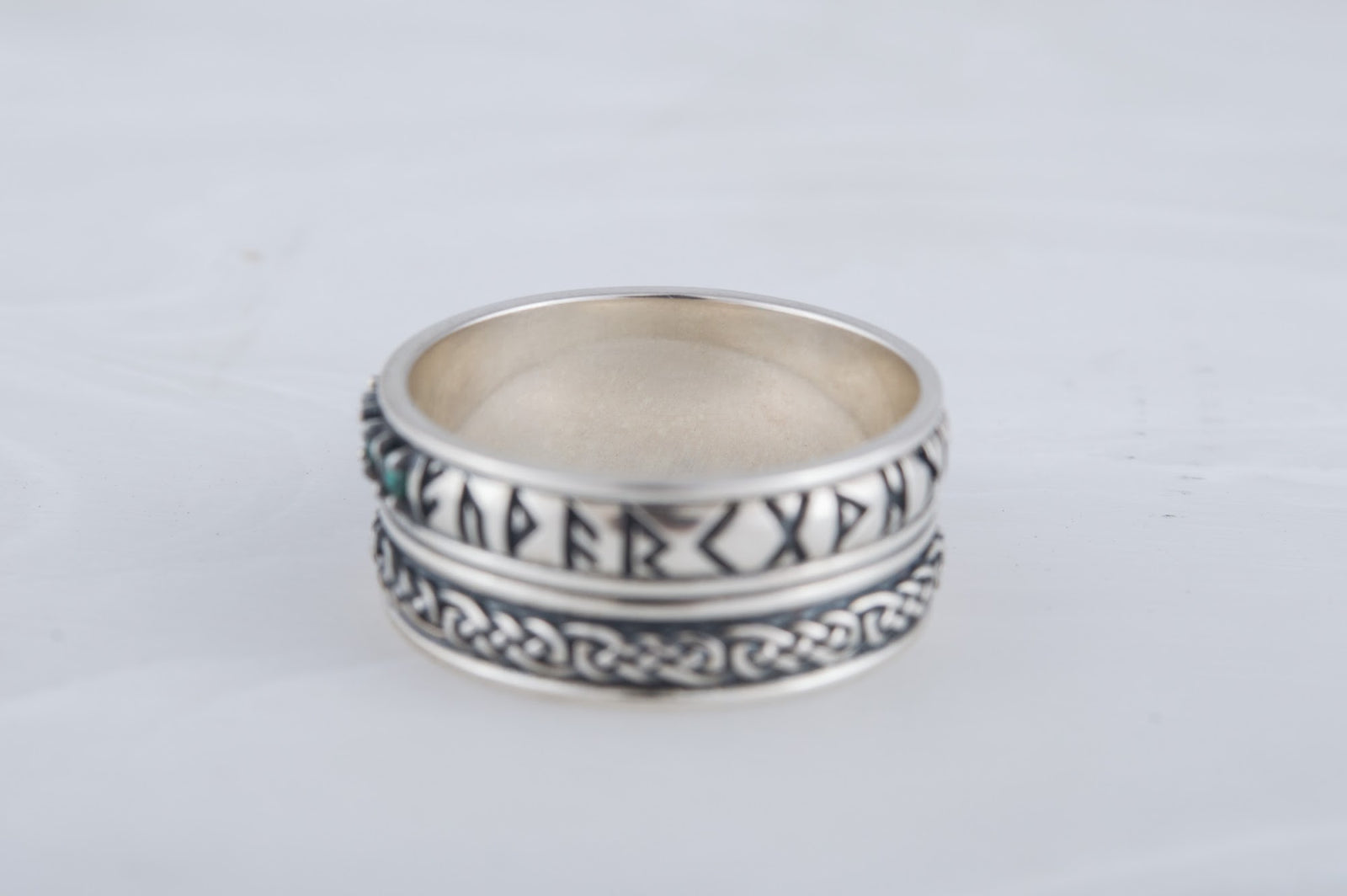 Bague Runes et Ornement Runique — Argent 925