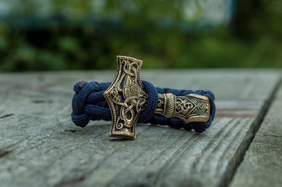 Bracelet Paracorde Marteau de Thor Sigurd — Bronze