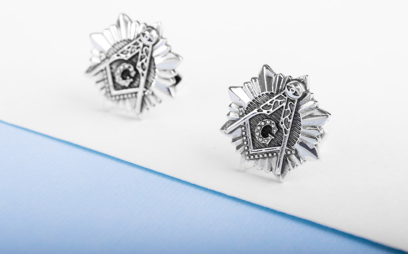 Boutons de manchette Viking Sten — Argent 925