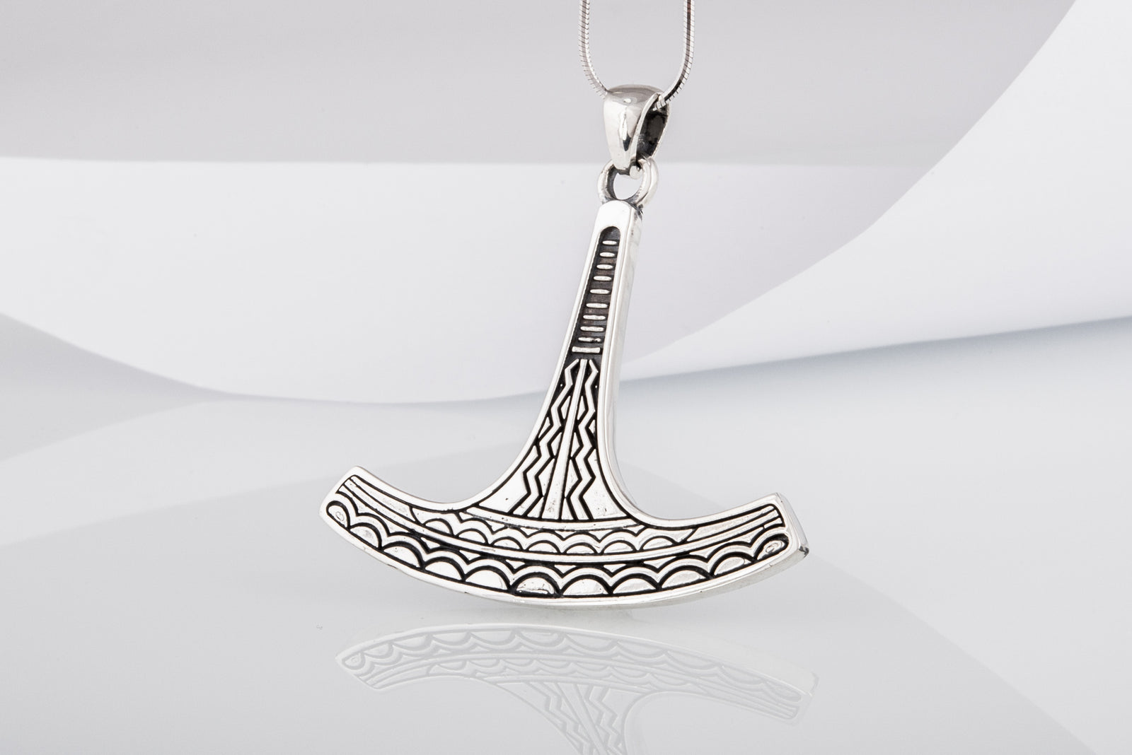 Pendentif Marteau de Thor et Mjölnir Sigrid — Argent 925