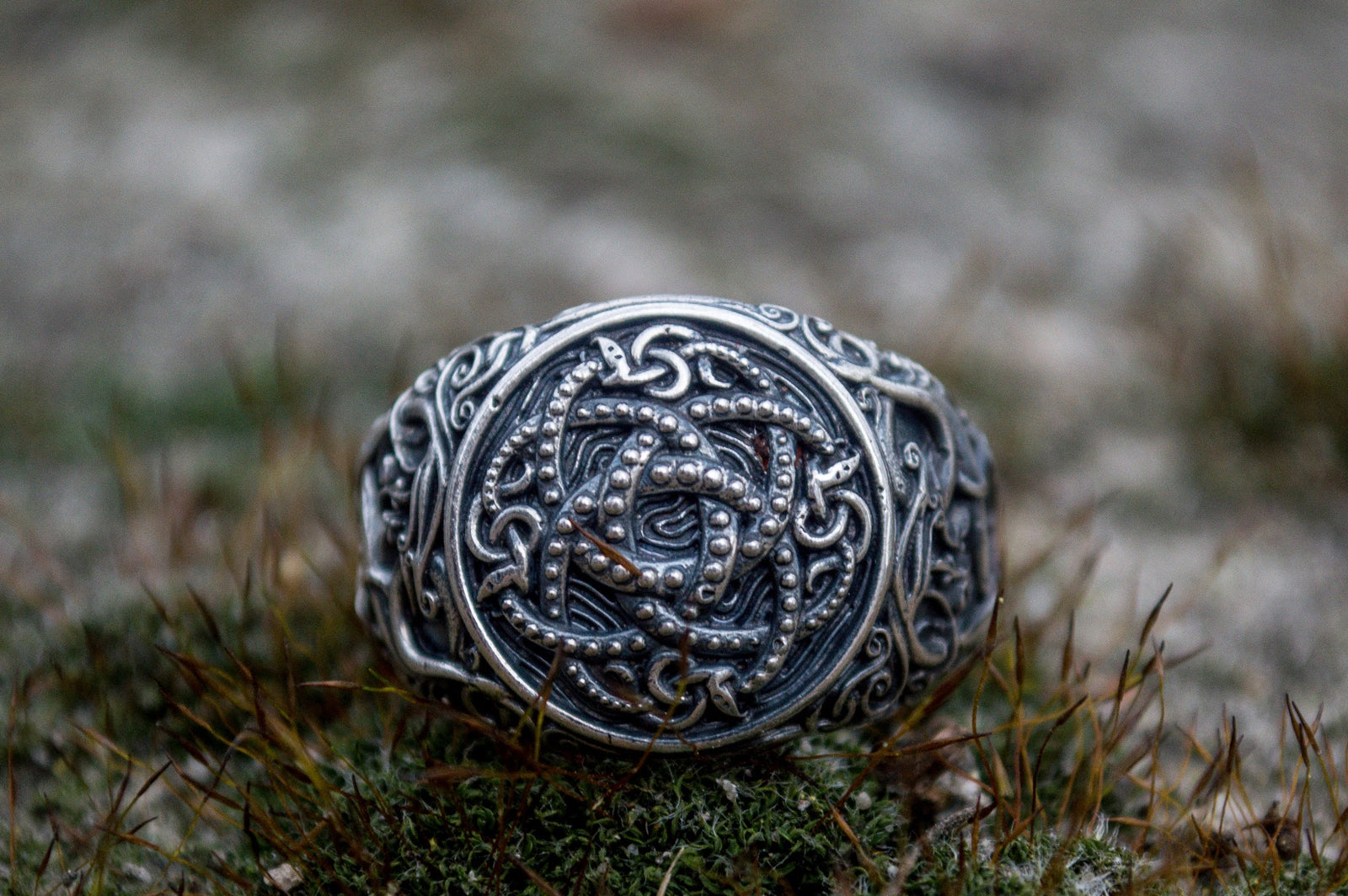 Bague Jörmungand et Style Urnes — Argent 925