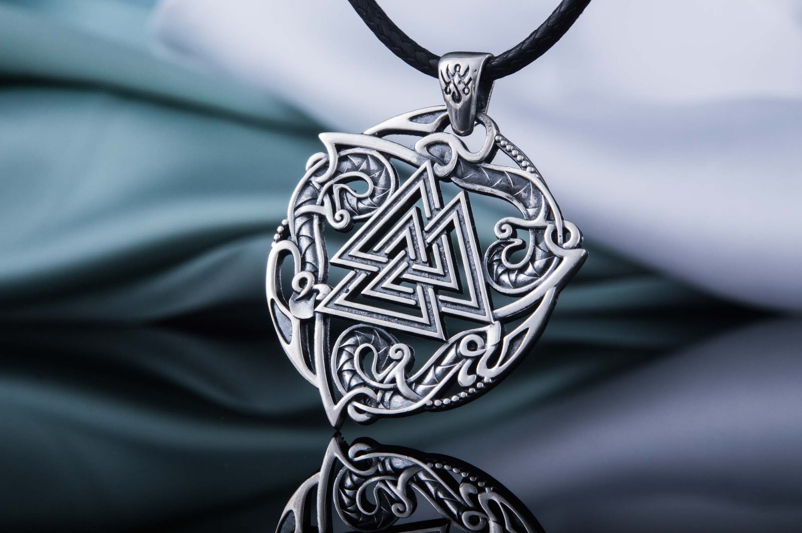Pendentif Valknut et Ornement Bjorn — Argent 925
