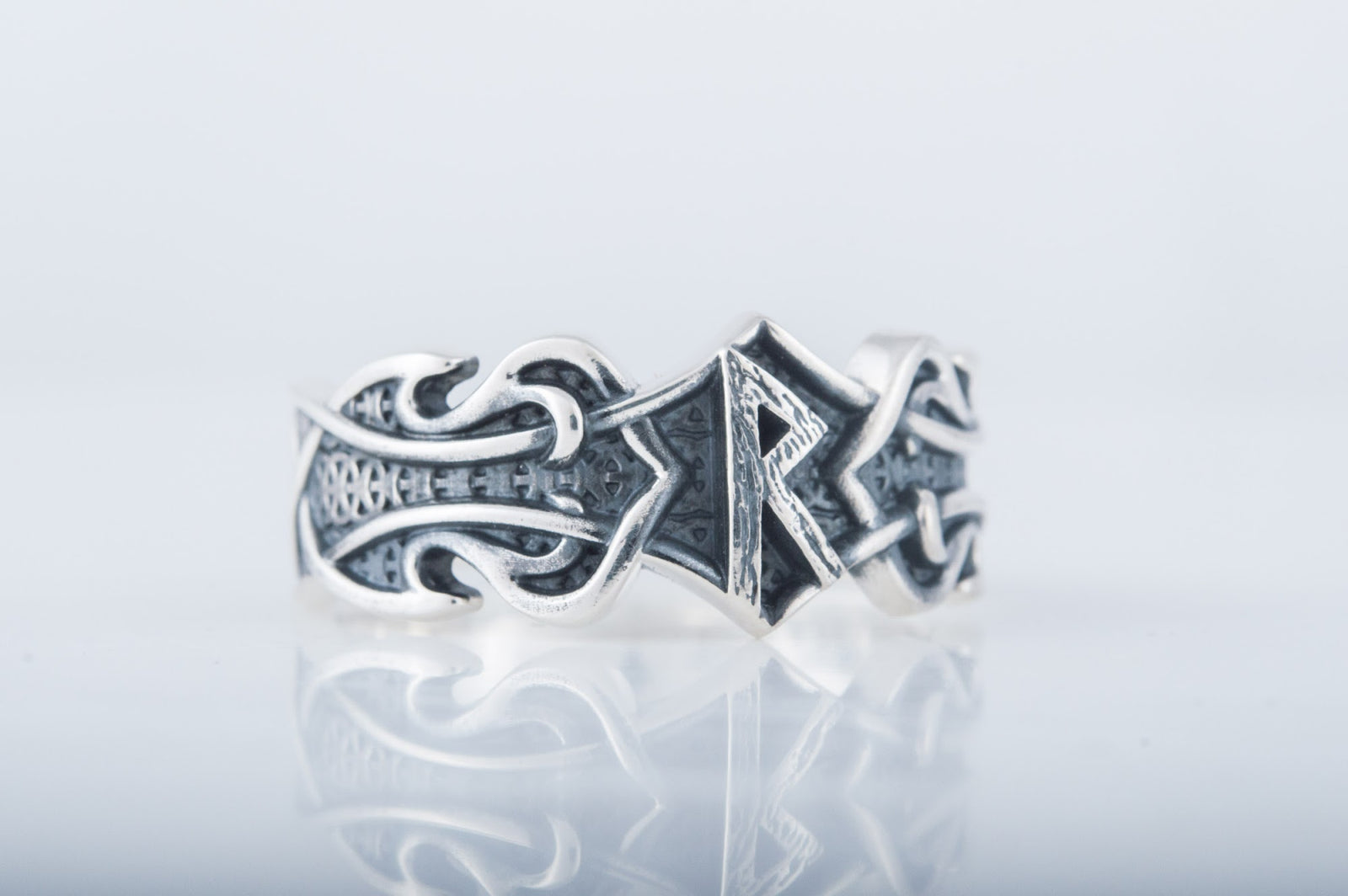 Bague Rune et Ornement Ivar — Argent 925
