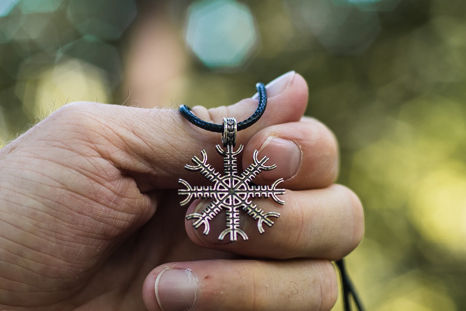 Pendentif Aegishjalmur Viking — Argent 925