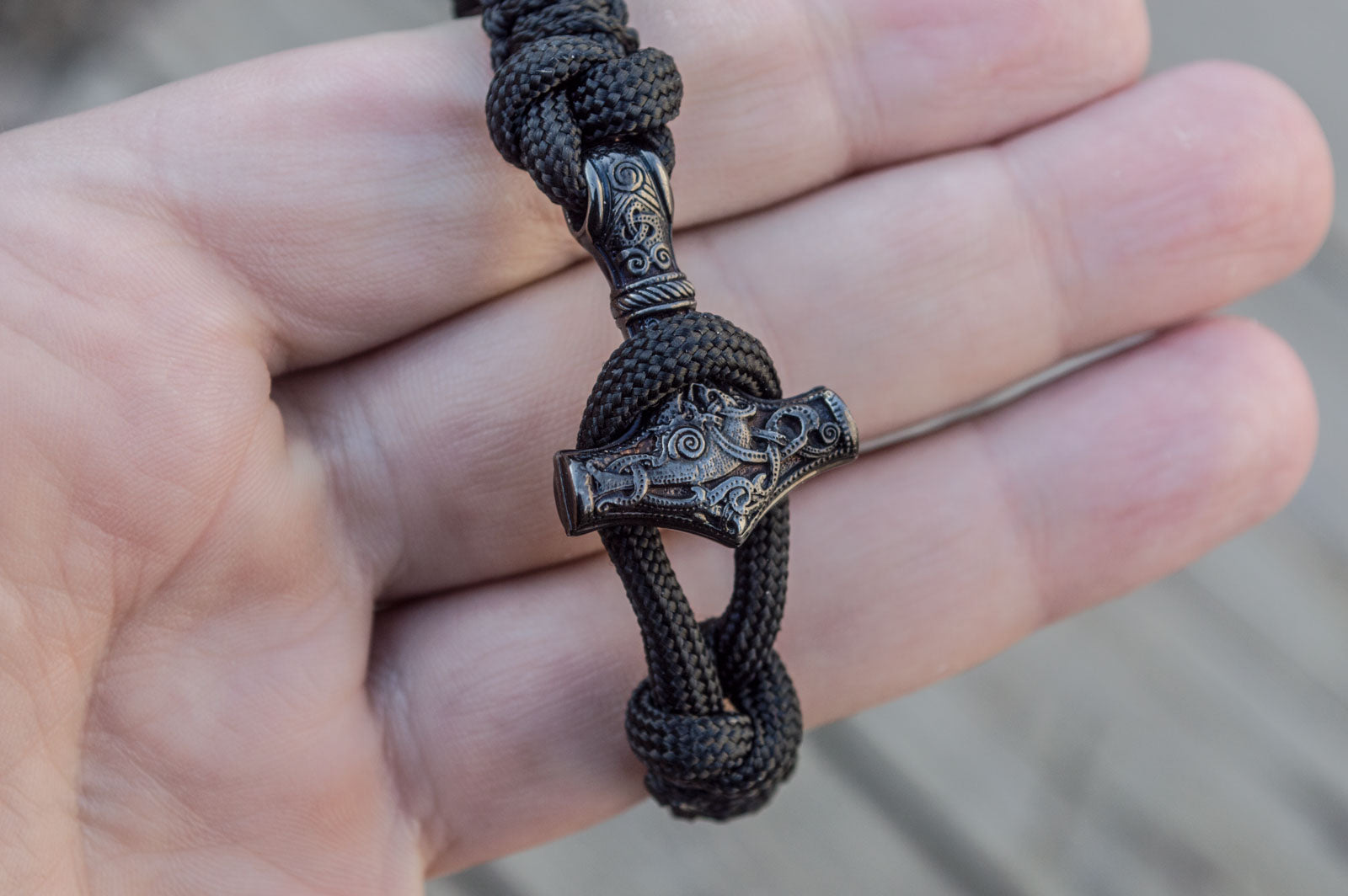 Bracelet Thor et Mjölnir — Argent 925