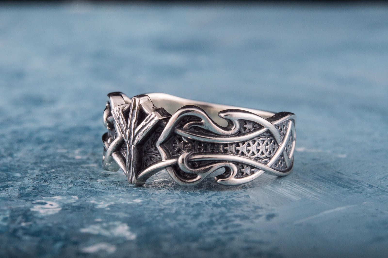 Bague Algiz et Rune — Argent 925