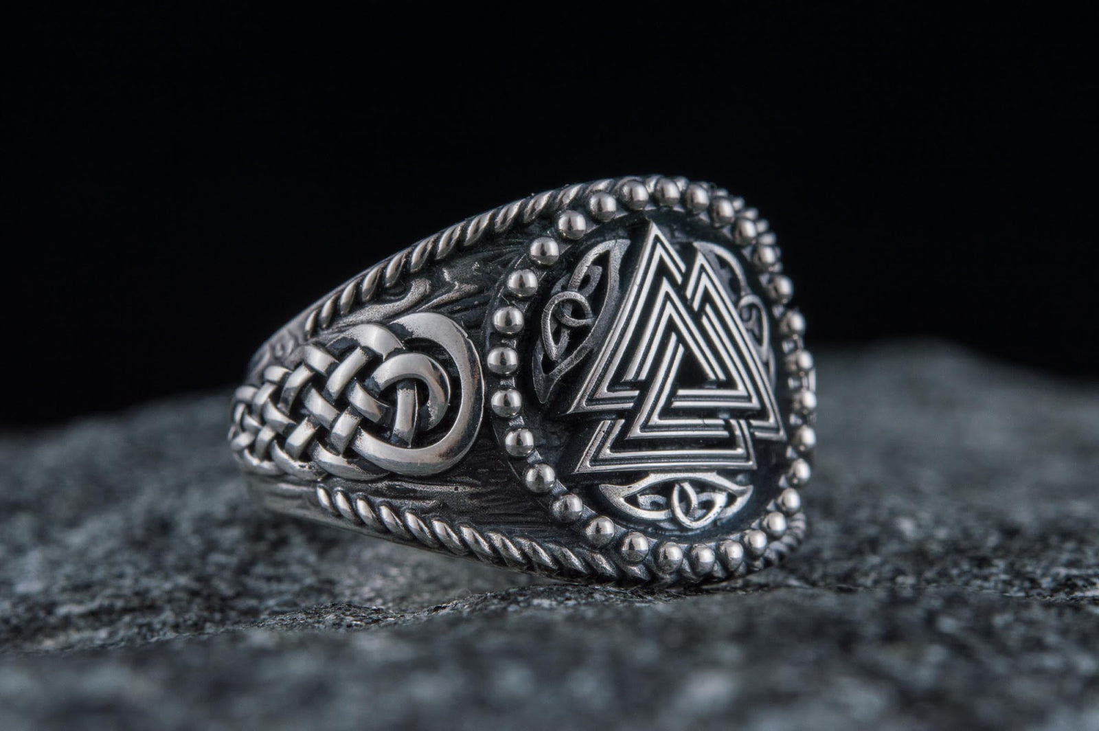 Bague Valknut et Ornement Ivar — Argent 925