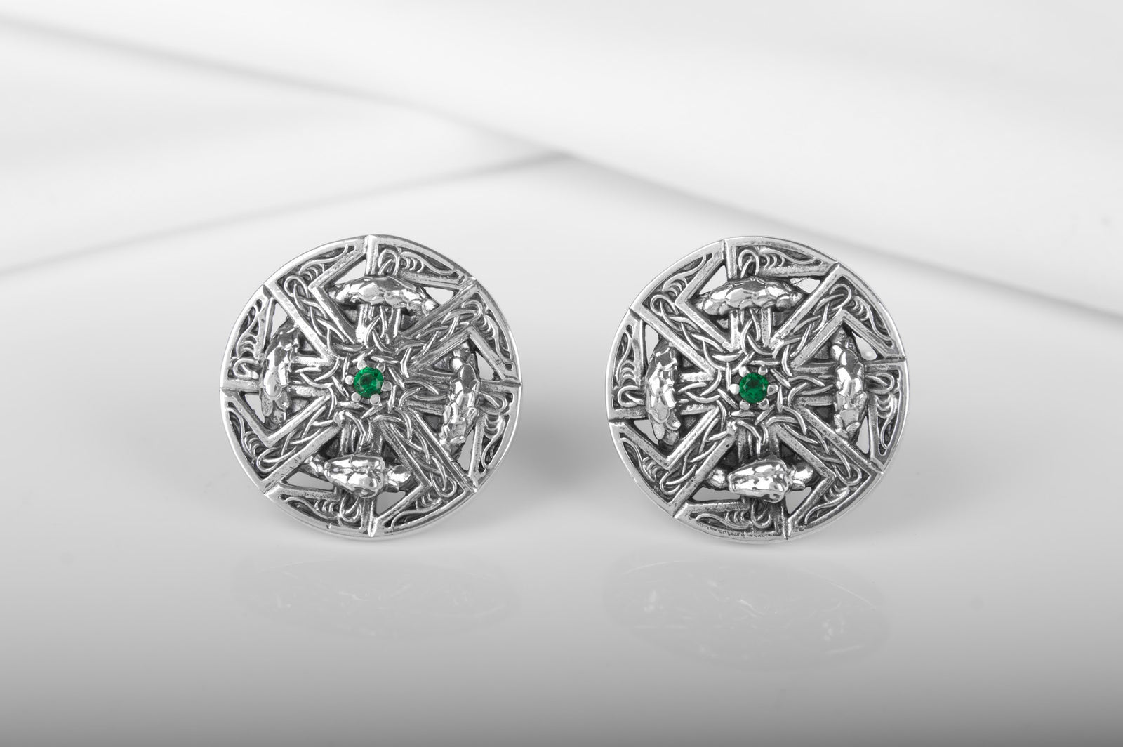 Boutons de manchette Viking Norna — Argent 925