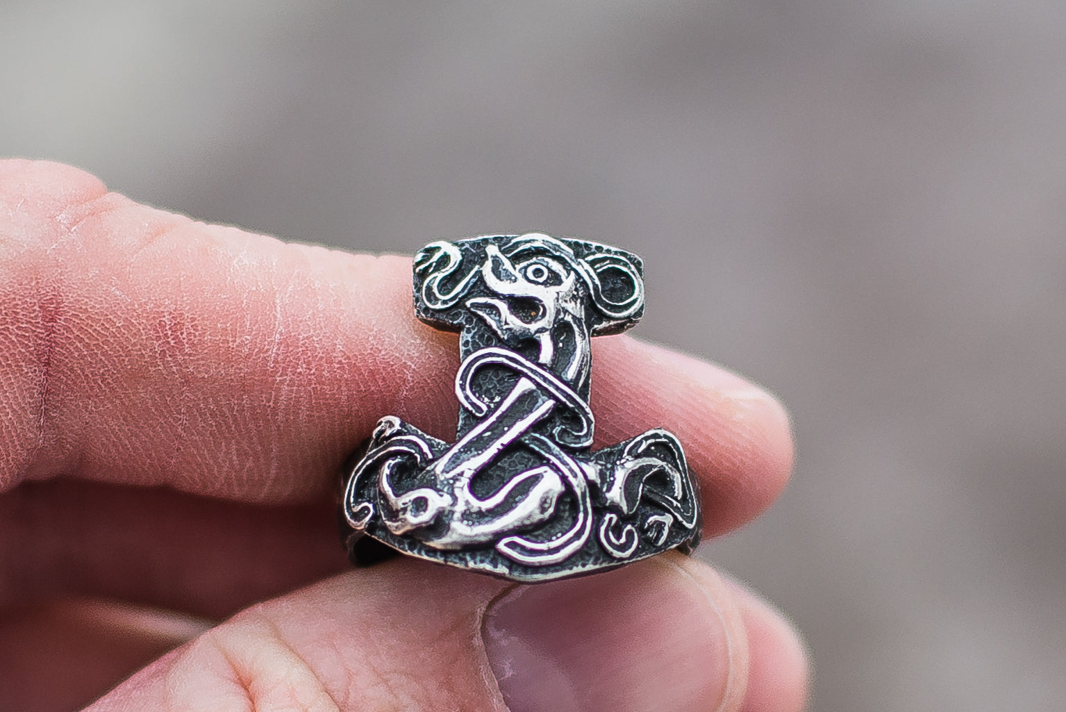 Bague Mjölnir — Argent 925