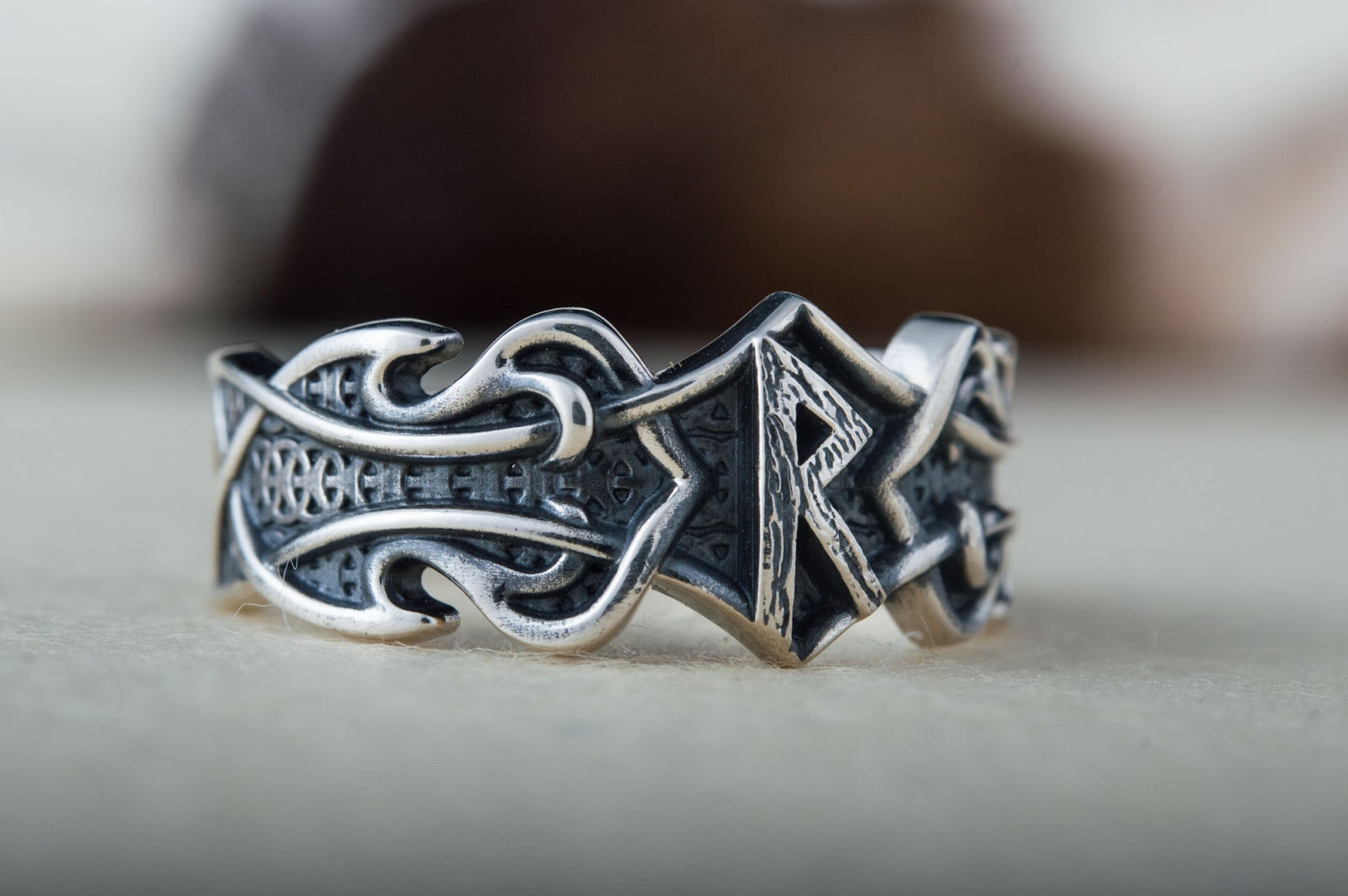 Bague Rune et Ornement Ivar — Argent 925