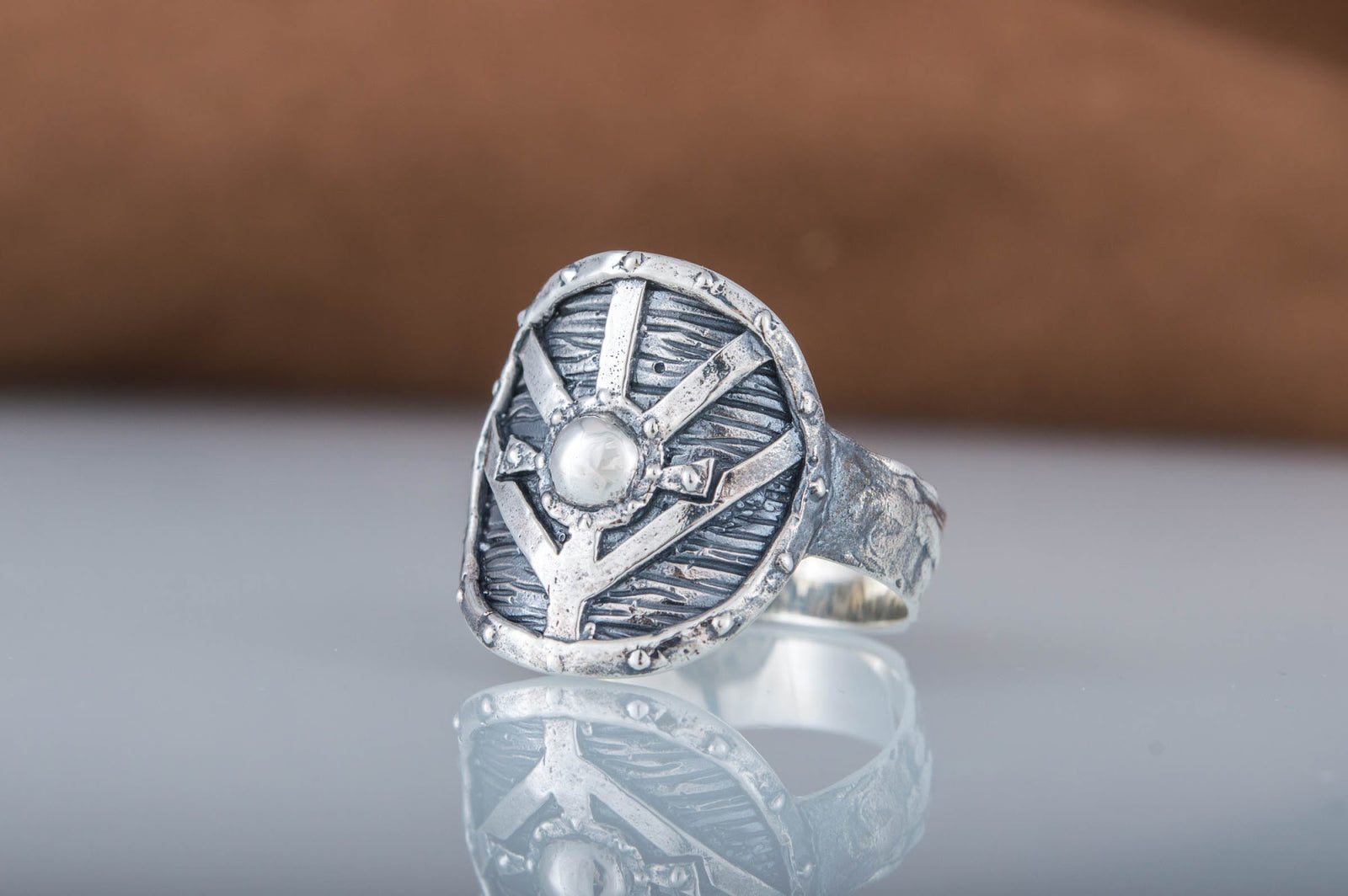 Bague Bouclier — Argent 925