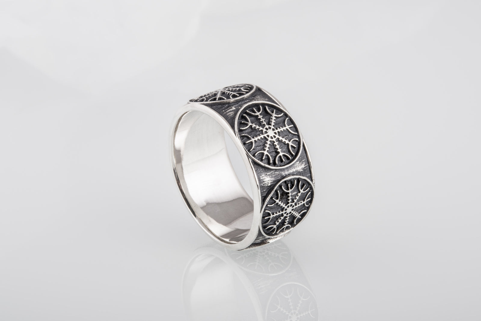 Bague Texturée Aegishjalmur — Argent 925