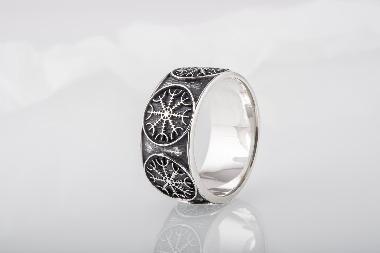 Bague Texturée Aegishjalmur — Argent 925