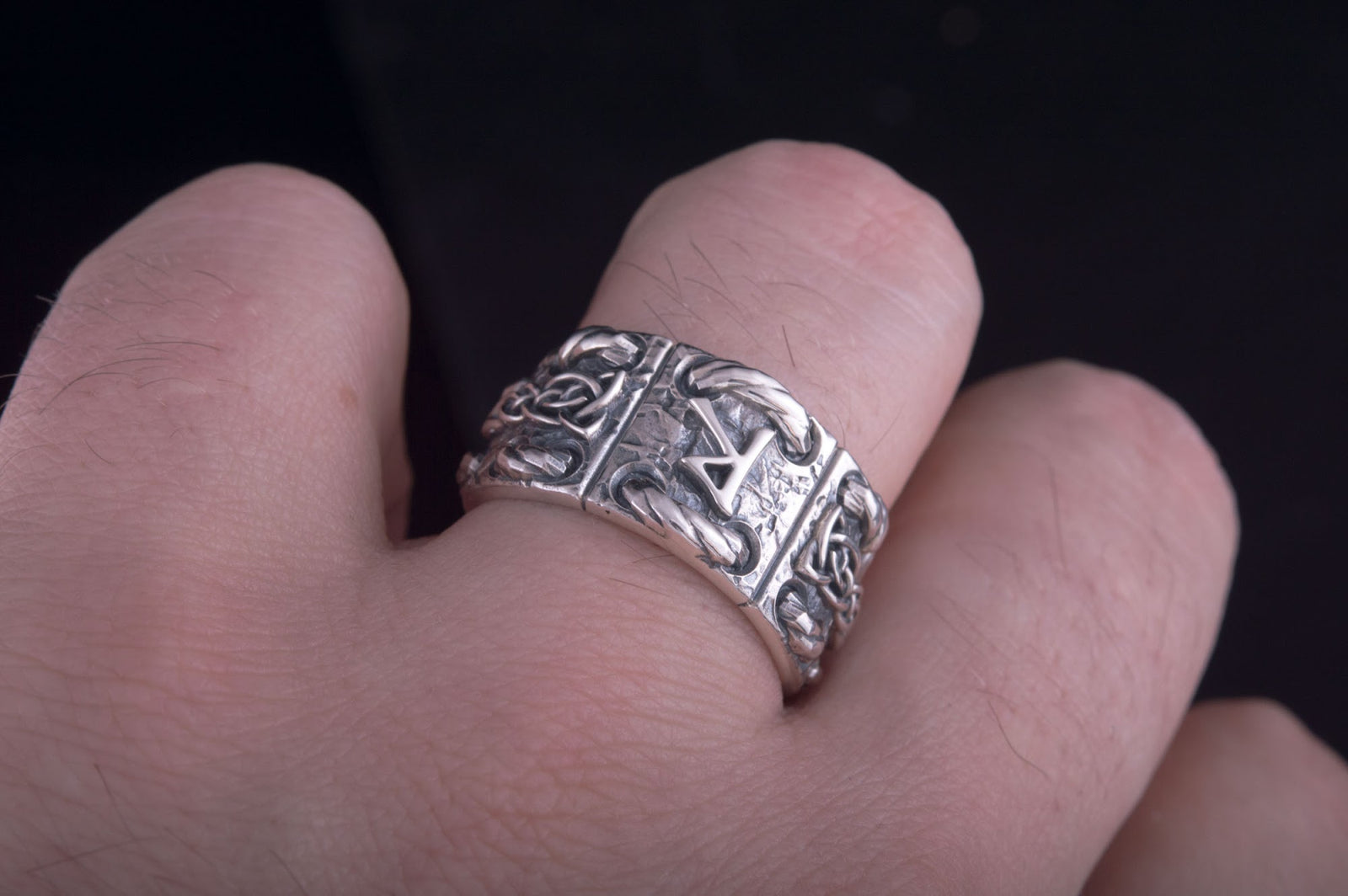 Bague Runique Ulf — Argent 925