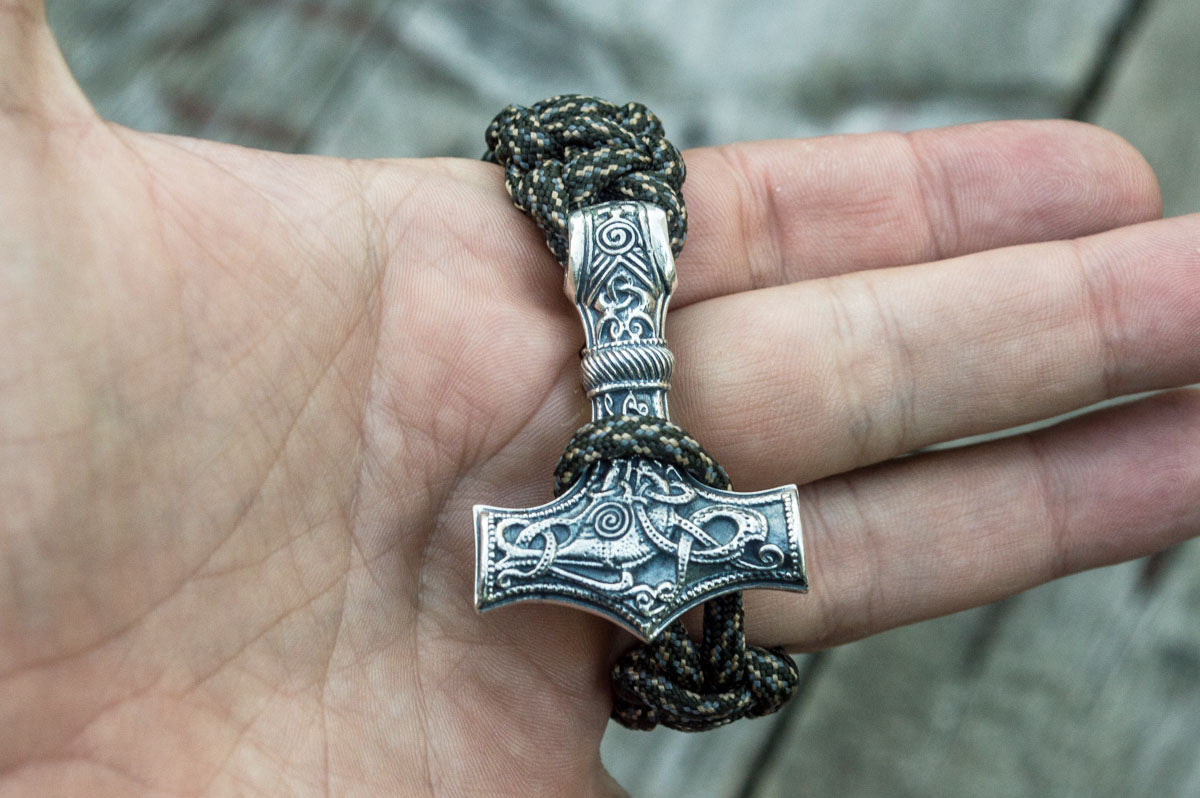 Bracelet Paracorde Marteau de Thor Torvald — Argent 925