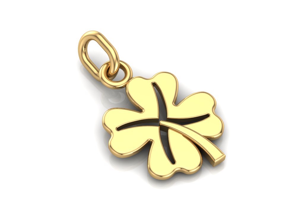 Pendentif Trèfle à Quatre Feuilles Petit Modèle — Argent 925