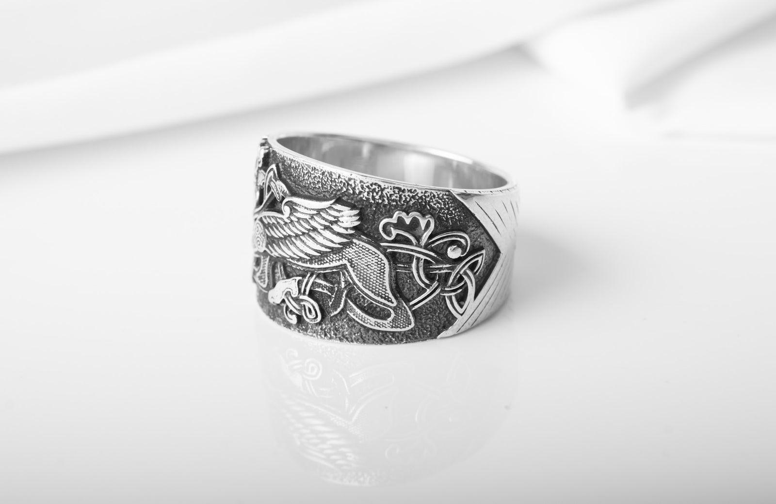 Bague Symboles Vikings Ivar — Argent 925