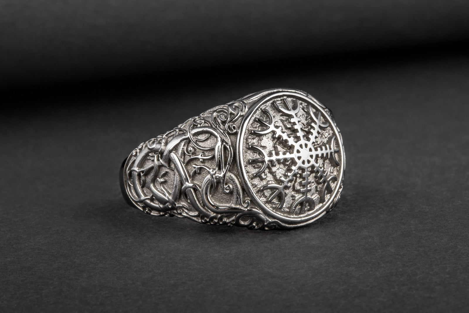 Bague Aegishjalmur et Style Urnes — Argent 925