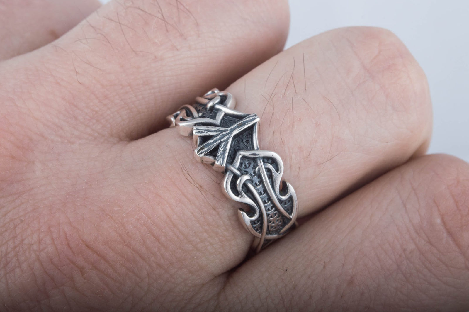 Bague Algiz et Rune — Argent 925