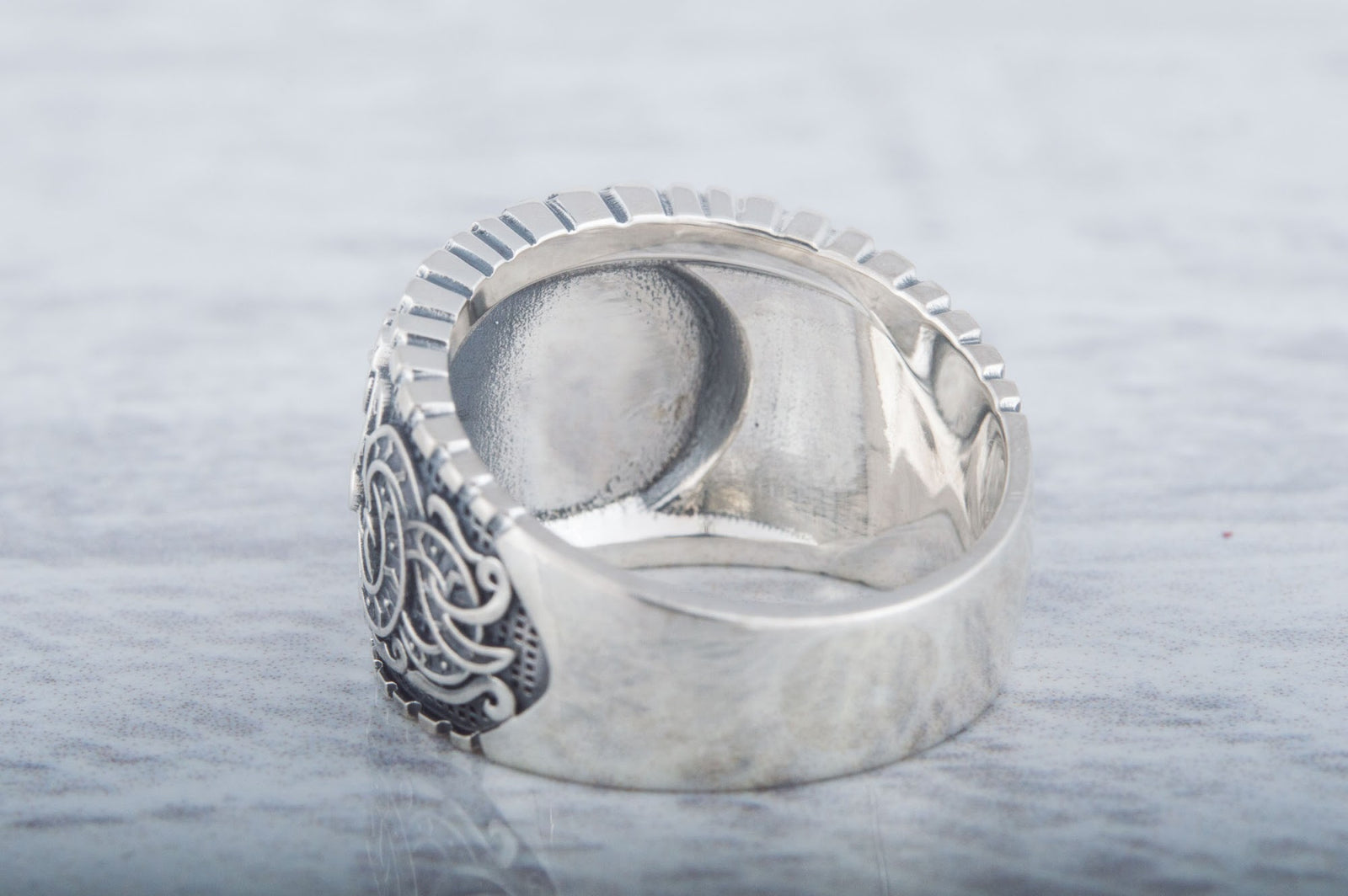 Bague Chevalière Viking Massive — Argent 925