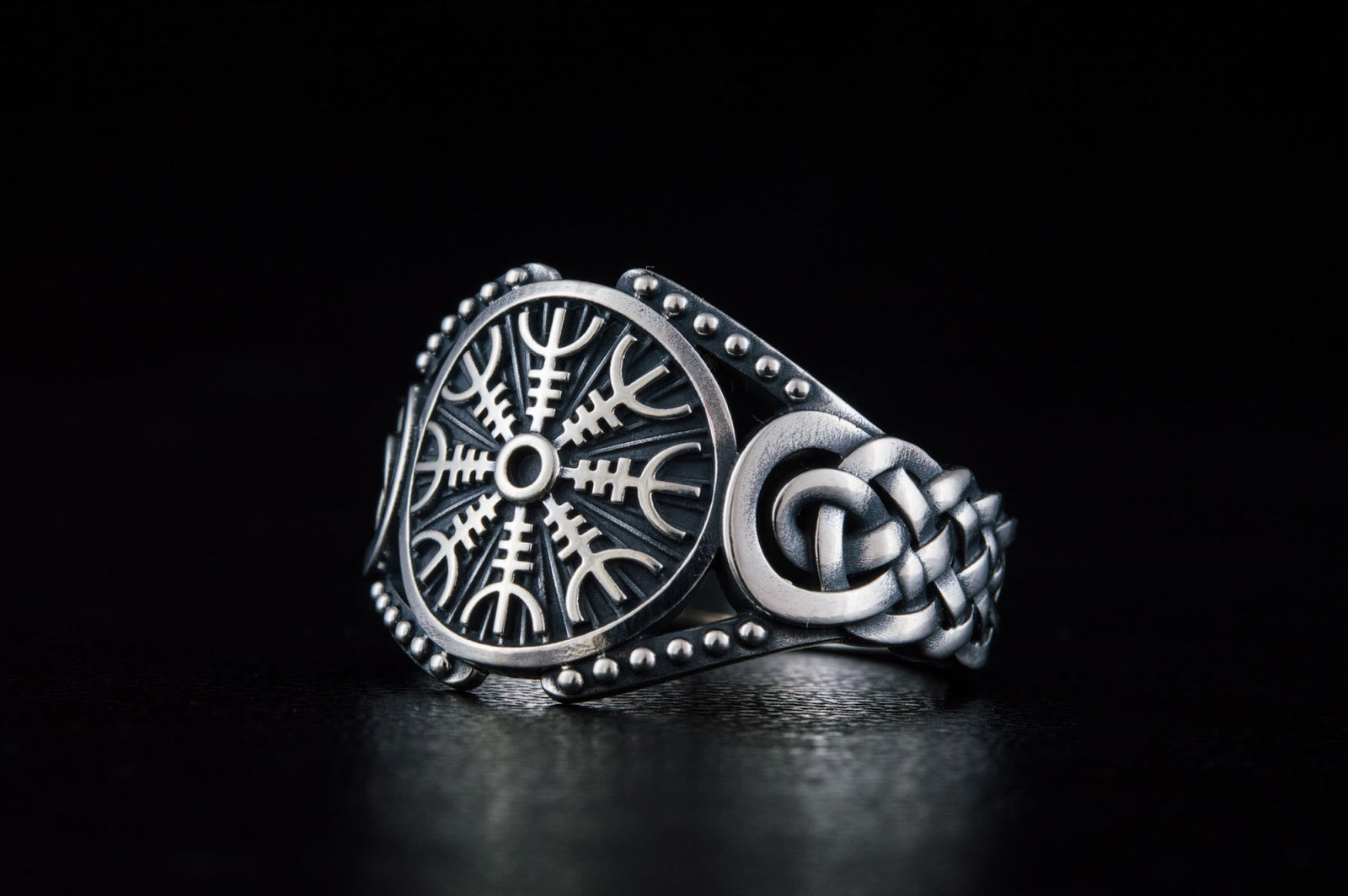 Bague Aegishjalmur et Ornement Bjorn — Argent 925