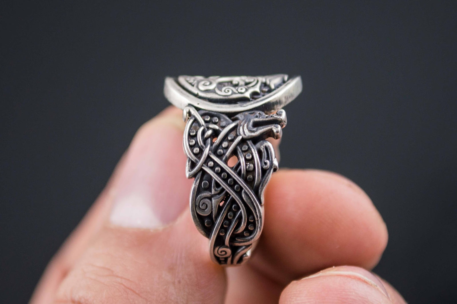 Bague Chevalière Viking Gunnar — Argent 925