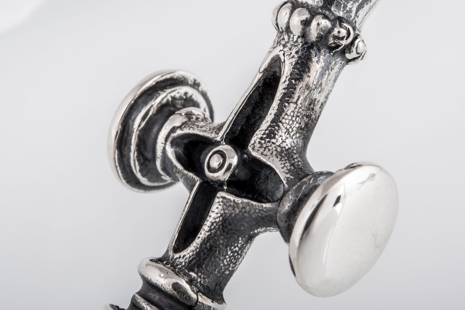 Pendentif Croix Mjölnir — Argent 925