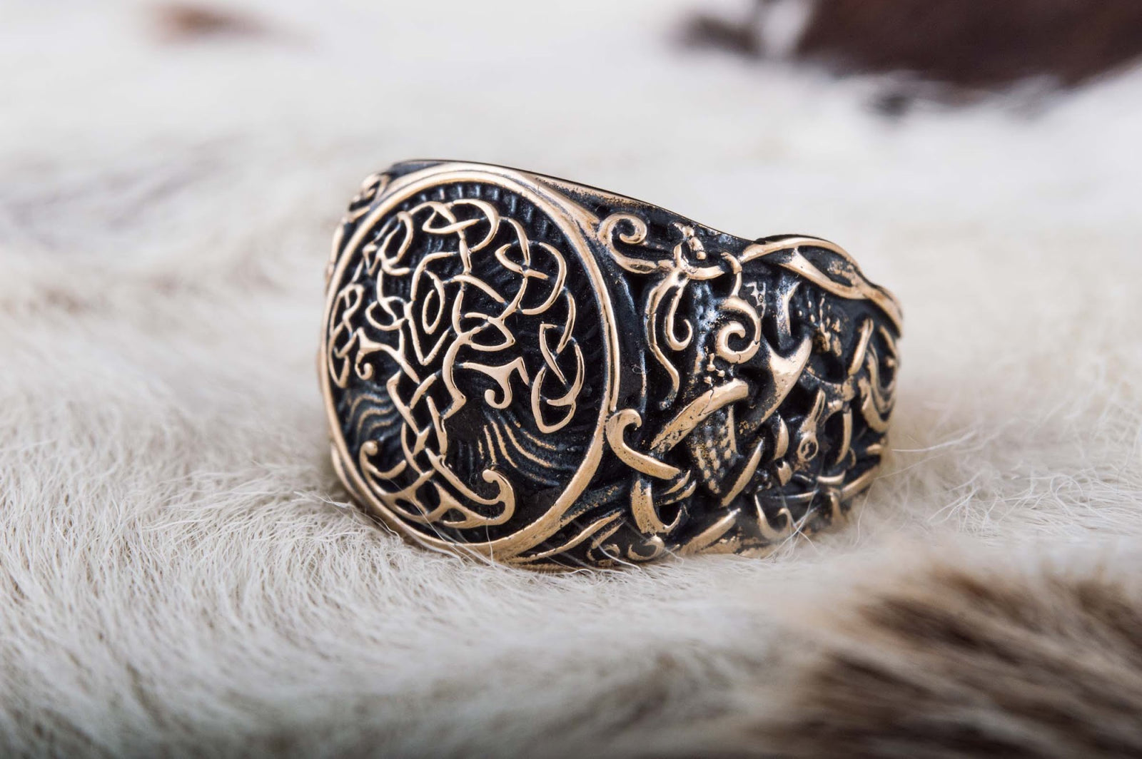 Bague Yggdrasil et Style Mammen — Bronze